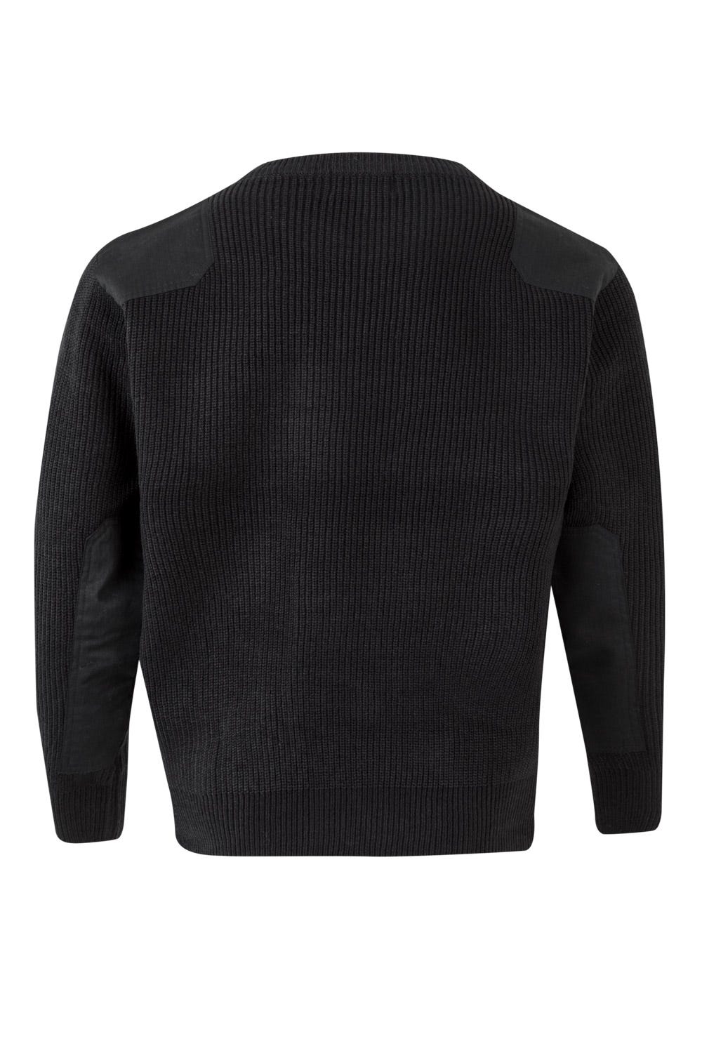 Pulover tricot canelat barbat Negru V100