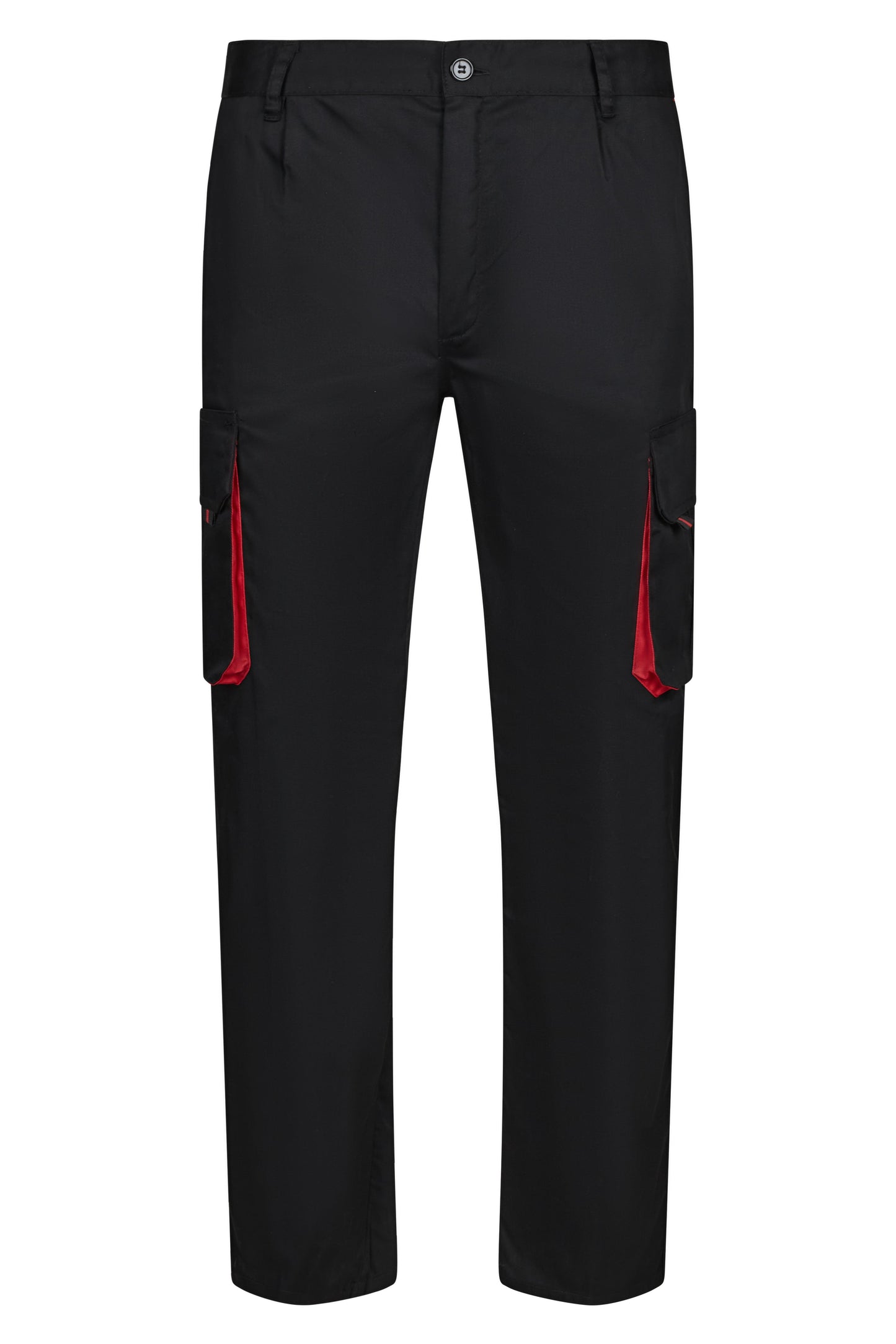 Pantaloni tercot 200g barbat Negru/Rosu V103004