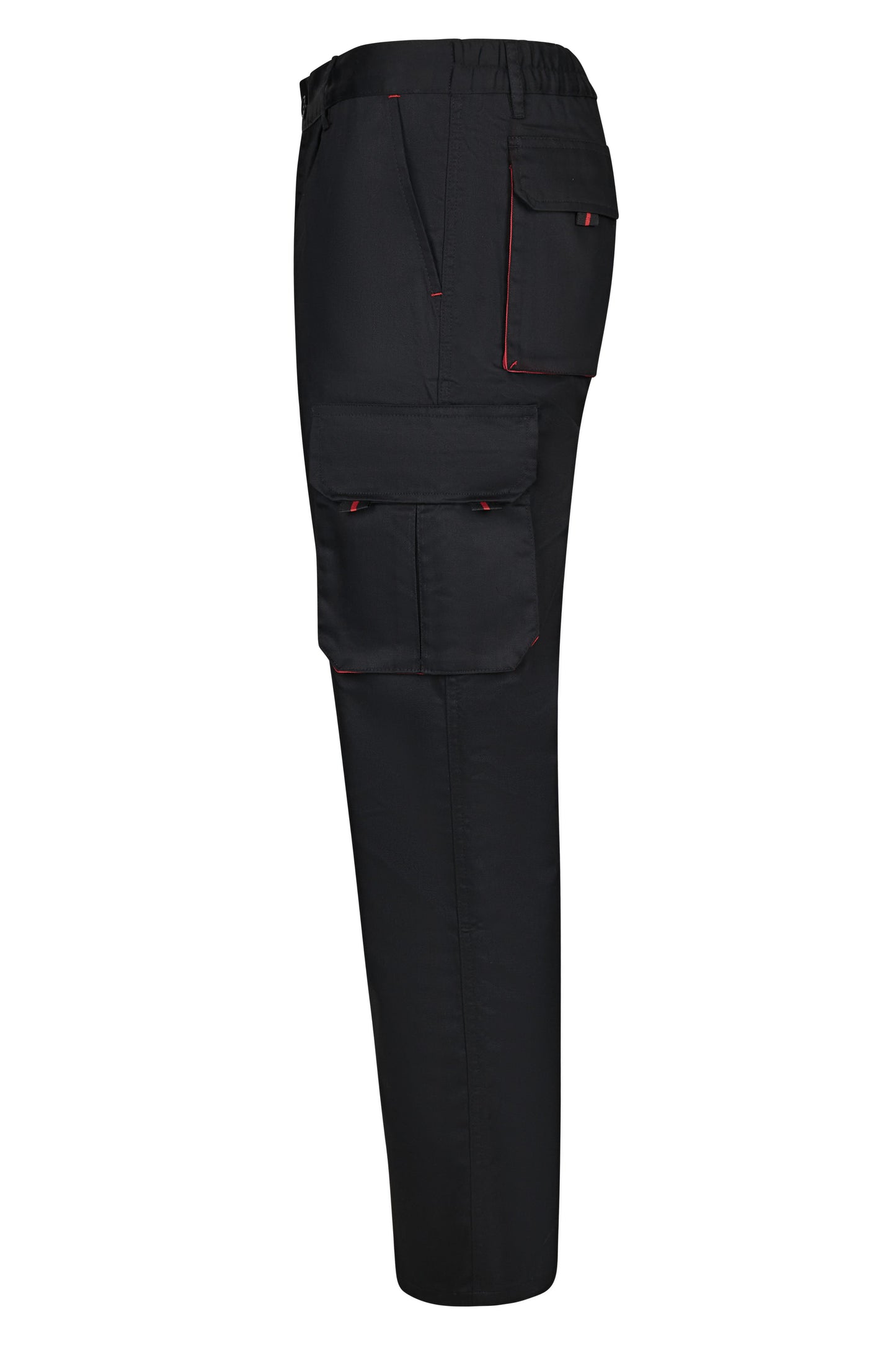 Pantaloni tercot 200g barbat Negru/Rosu V103004