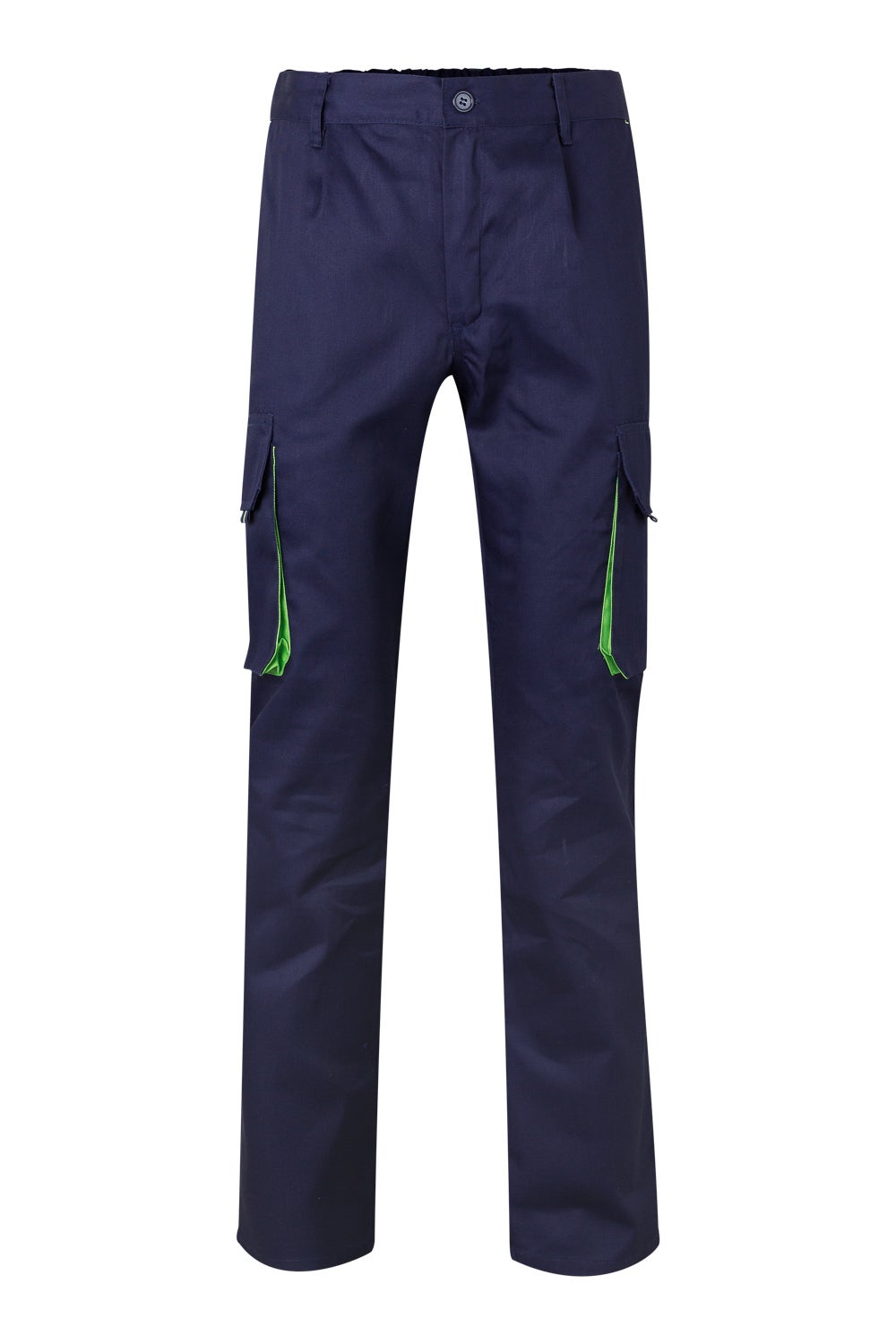 Pantaloni tercot 200g barbat Albastru marin/Verde lime V103004