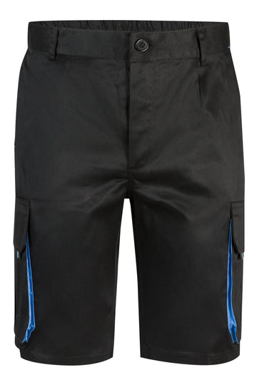Pantaloni tercot 200g negru/albastru celest V103007