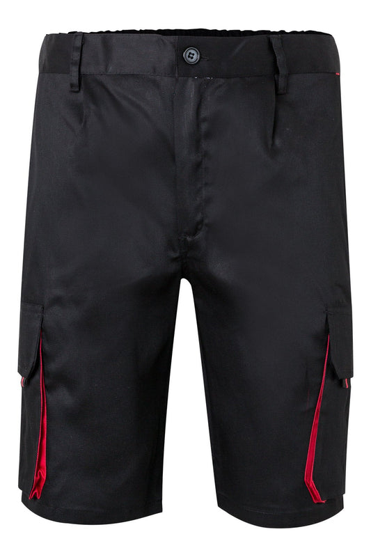 Pantaloni tercot 200g barbat Negru/Rosu V103007