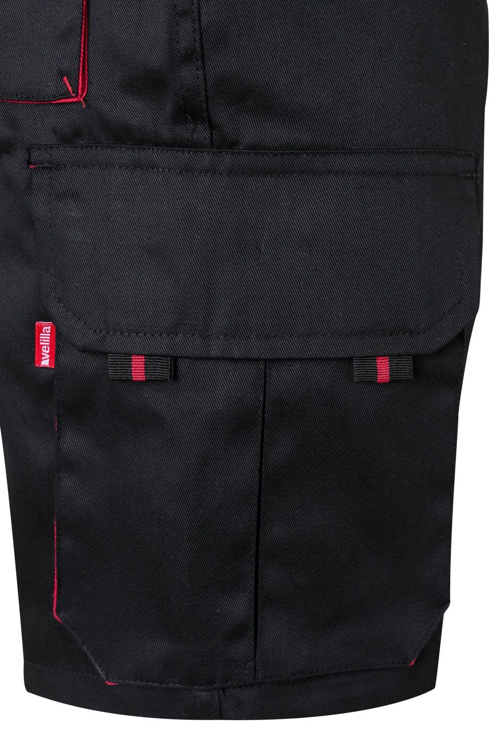 Pantaloni tercot 200g barbat Negru/Rosu V103007