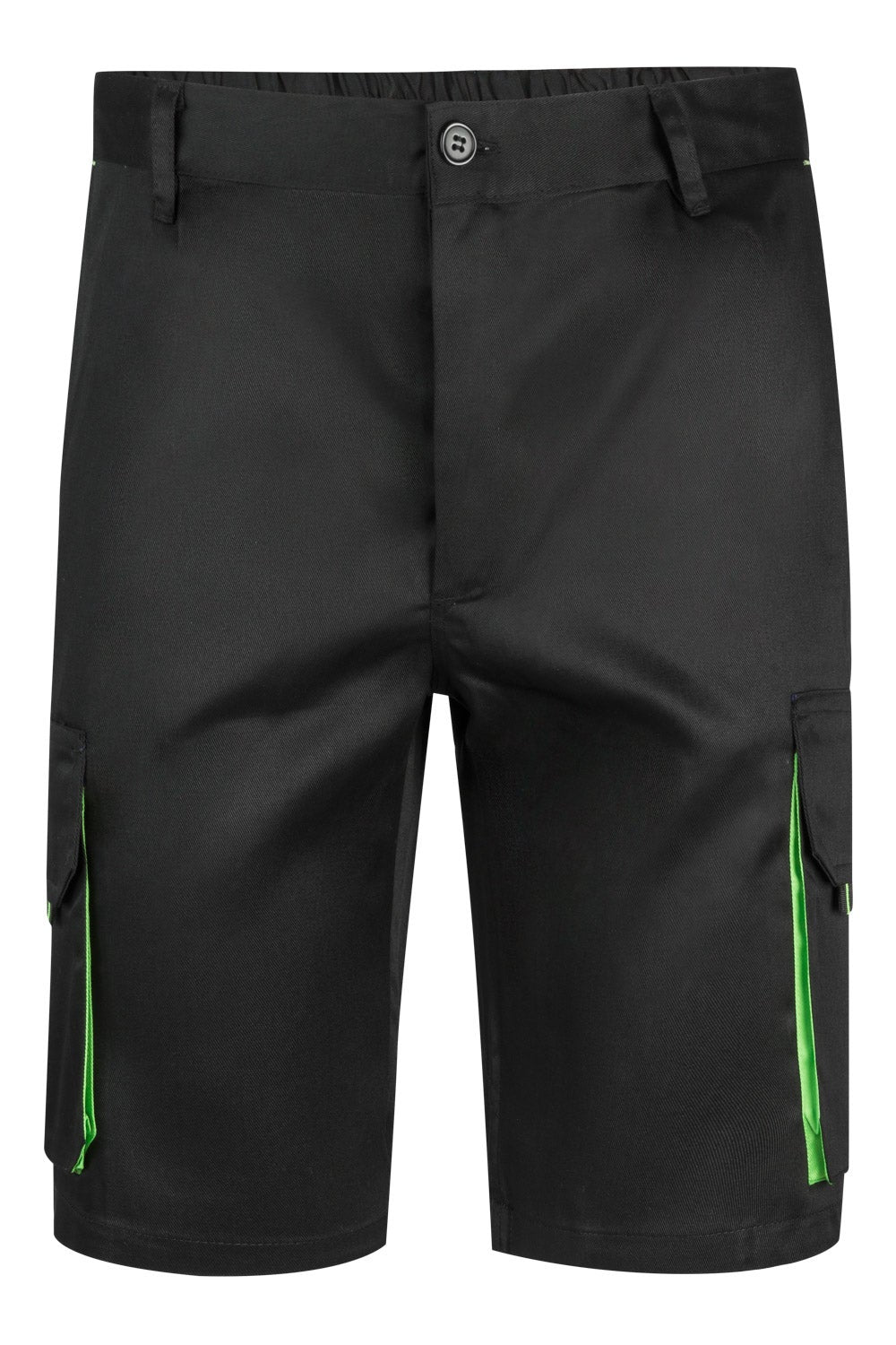 Pantaloni tercot 200g barbat Negru/Verde lime V103007