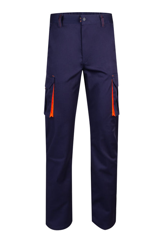 Pantaloni stretch 240g barbat Bleumarin/Portocaliu V103008S