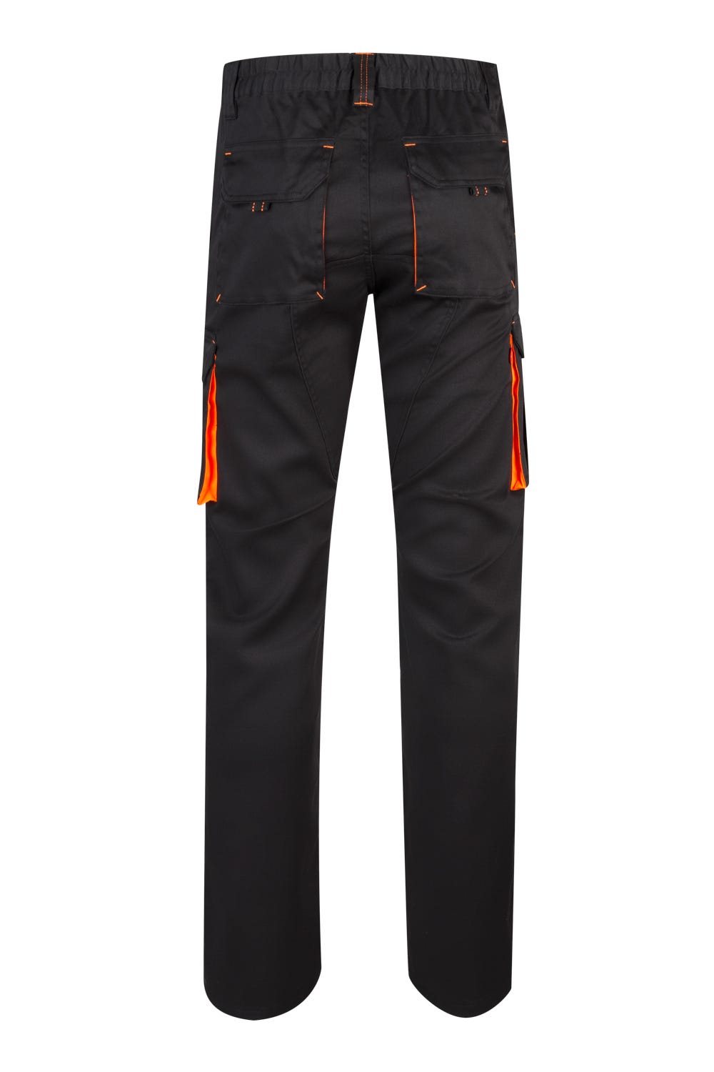 Pantaloni stretch 240g barbat Negru/Portocaliu fluo V103008S