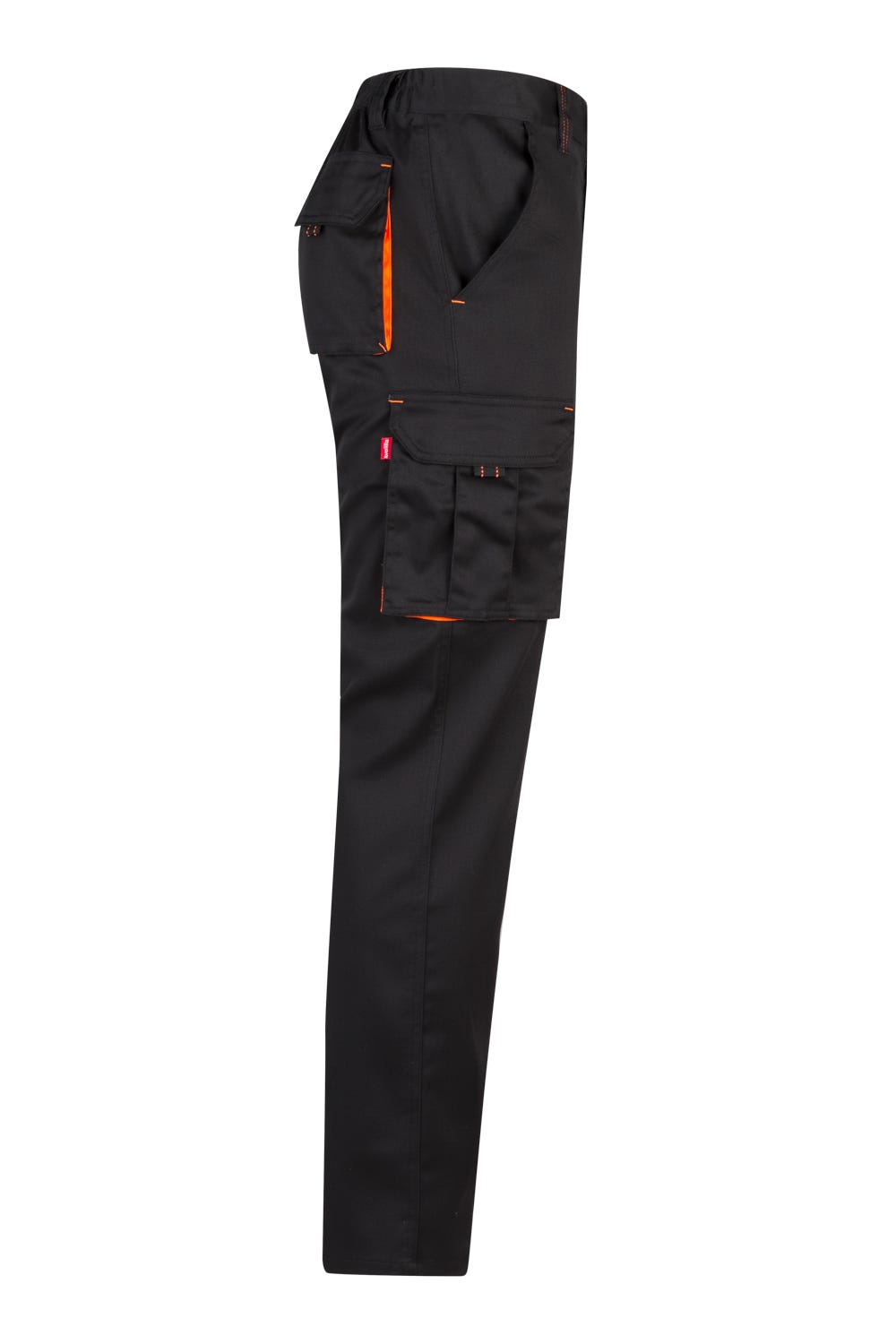 Pantaloni stretch 240g barbat Negru/Portocaliu fluo V103008S