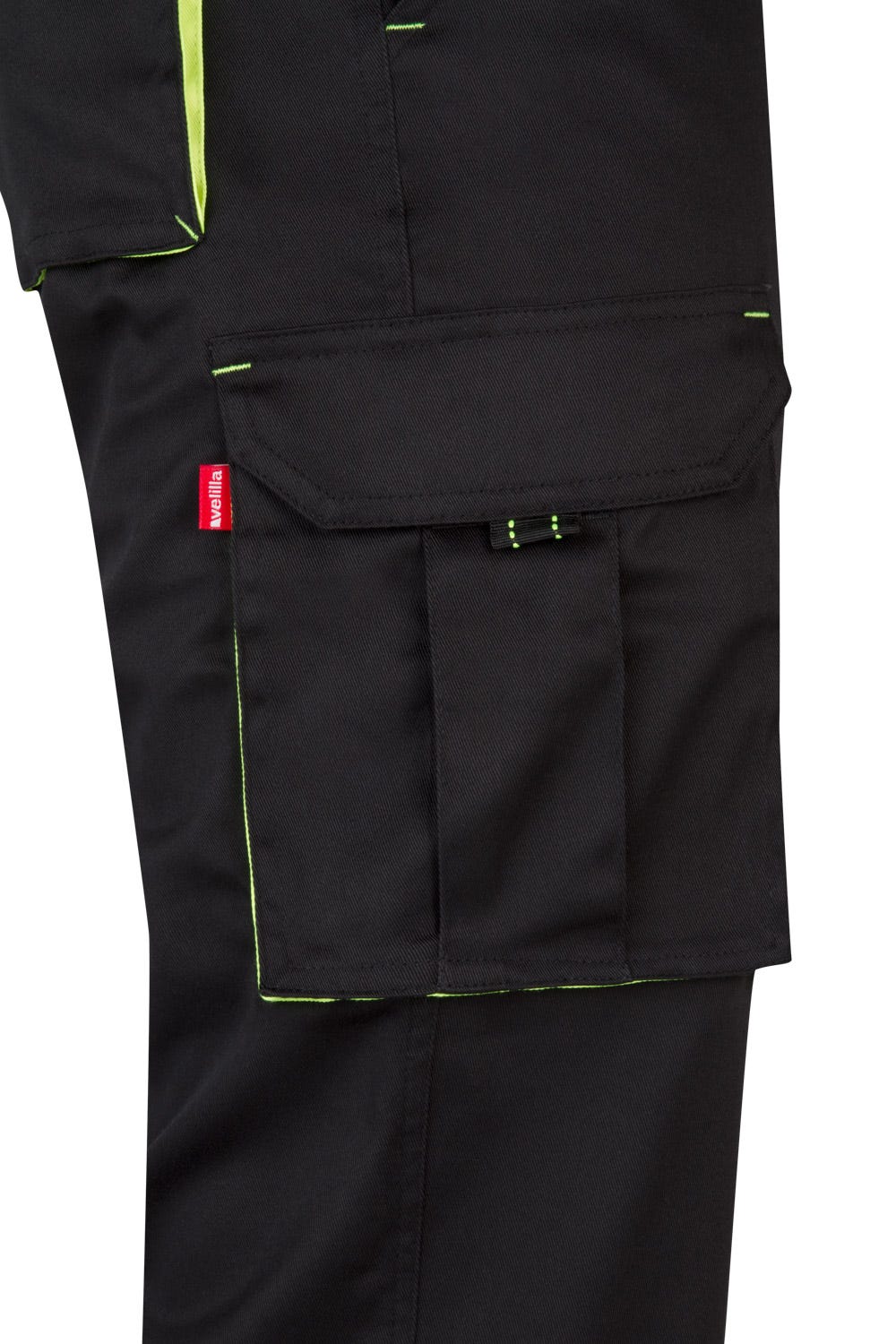 Pantaloni stretch 240g barbat Negru/Galben fluo V103008S