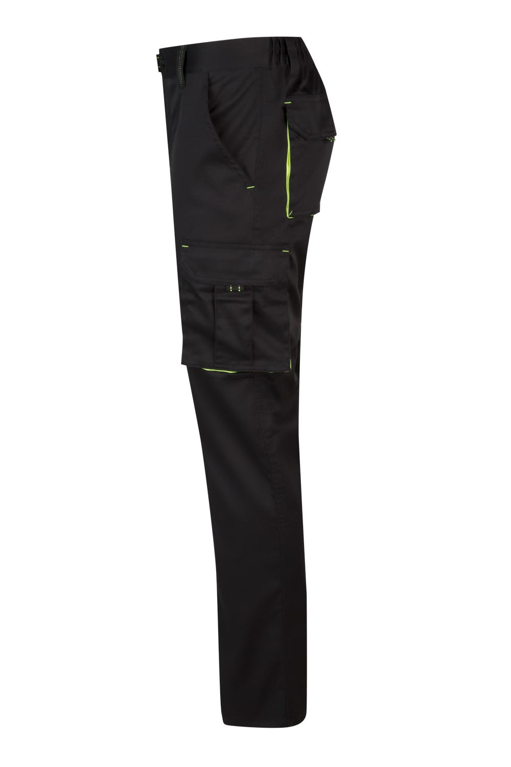 Pantaloni stretch 240g barbat Negru/Galben fluo V103008S