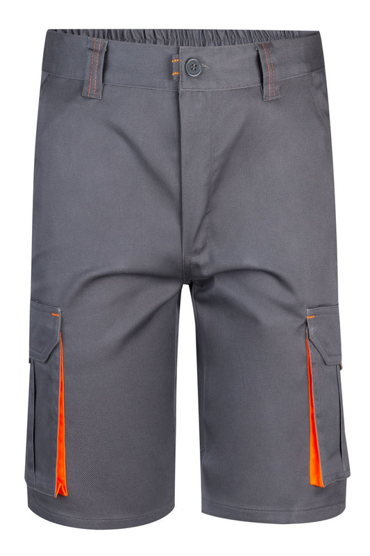 Pantaloni scurti stretch 240g Gri/Portocaliu fluo V103010S