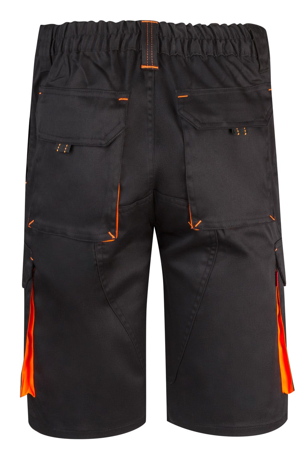 Pantaloni scurti stretch 240g Negru/Portocaliu fluo V103010S