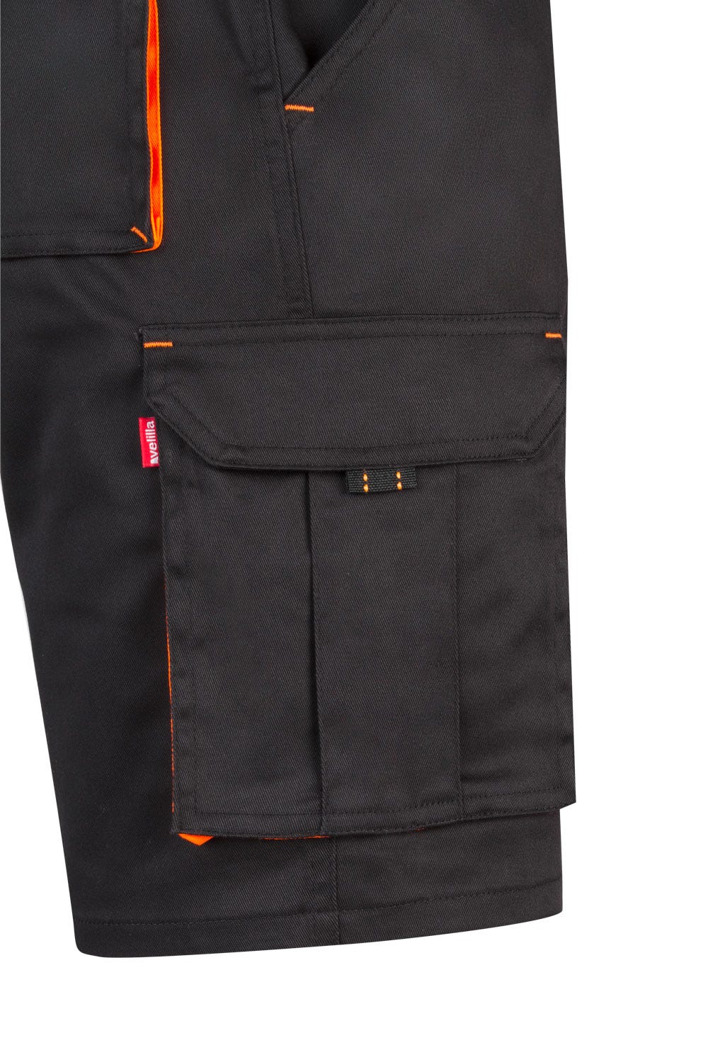 Pantaloni scurti stretch 240g Negru/Portocaliu fluo V103010S