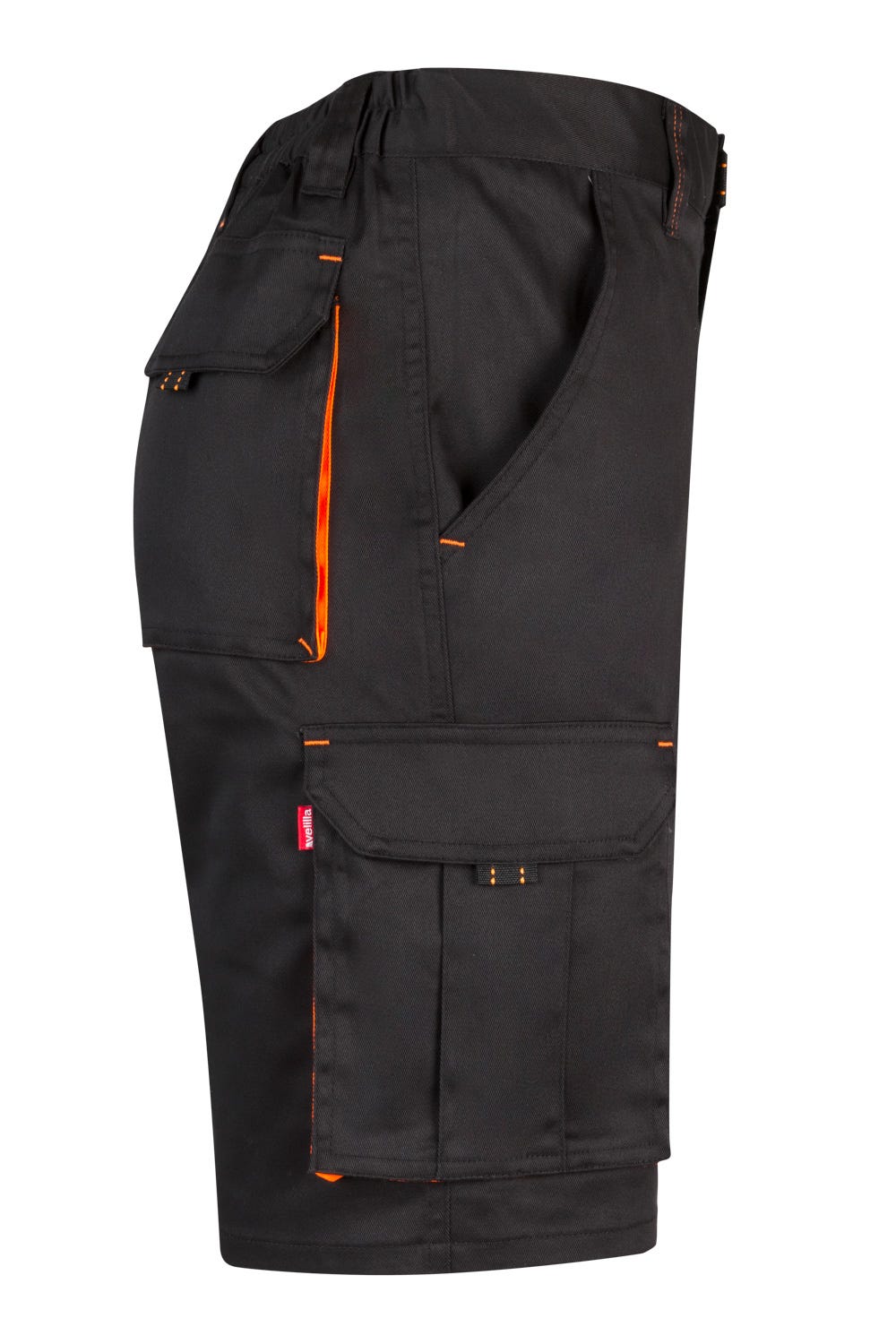 Pantaloni scurti stretch 240g Negru/Portocaliu fluo V103010S