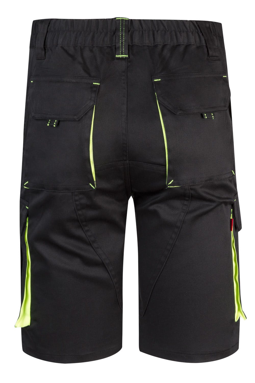 Pantaloni scurti stretch 240g Negru/Galben fluo V103010S