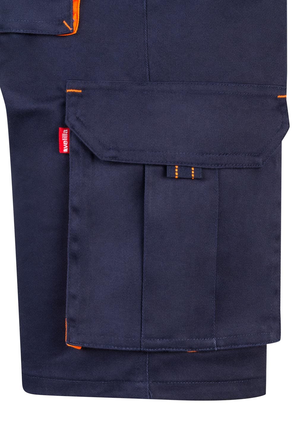 Pantaloni scurti stretch 240g Bleumarin/Portocaliu V103010S