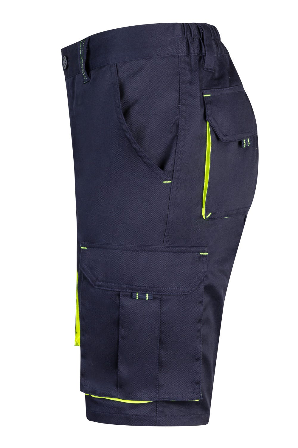 Pantaloni scurti stretch 240g Bleumarin/Galben V103010S