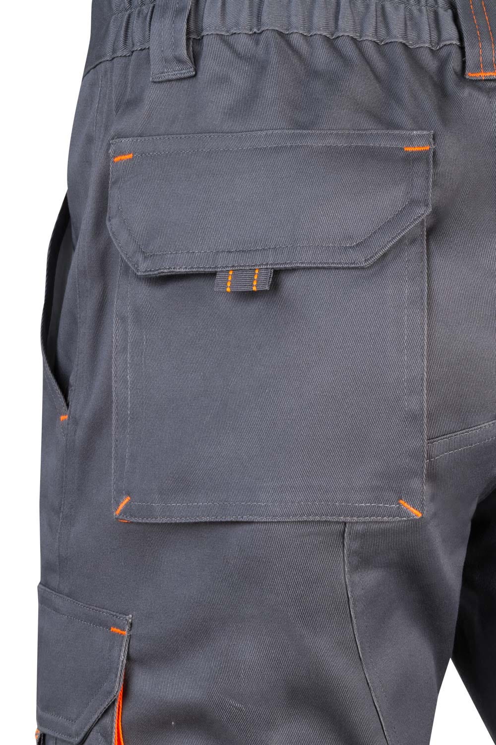 Pantaloni scurti stretch 240g Gri/Portocaliu fluo V103010S