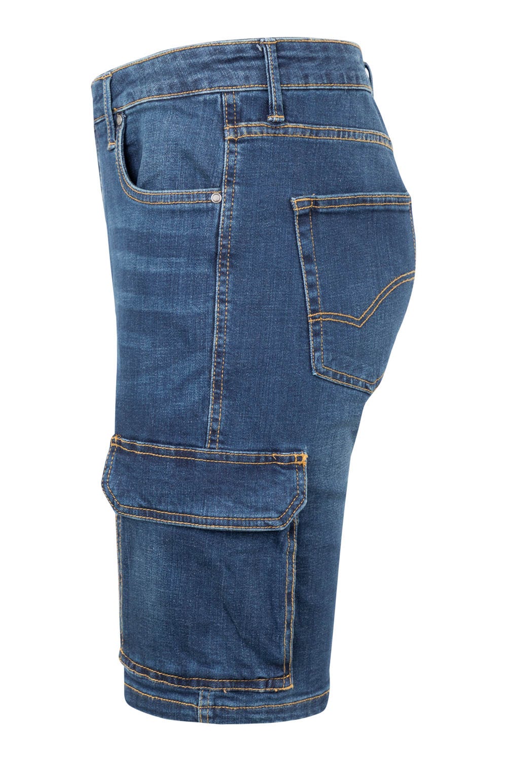 Pantaloni scurti denim 411g 8 buzunare albastru V103017S