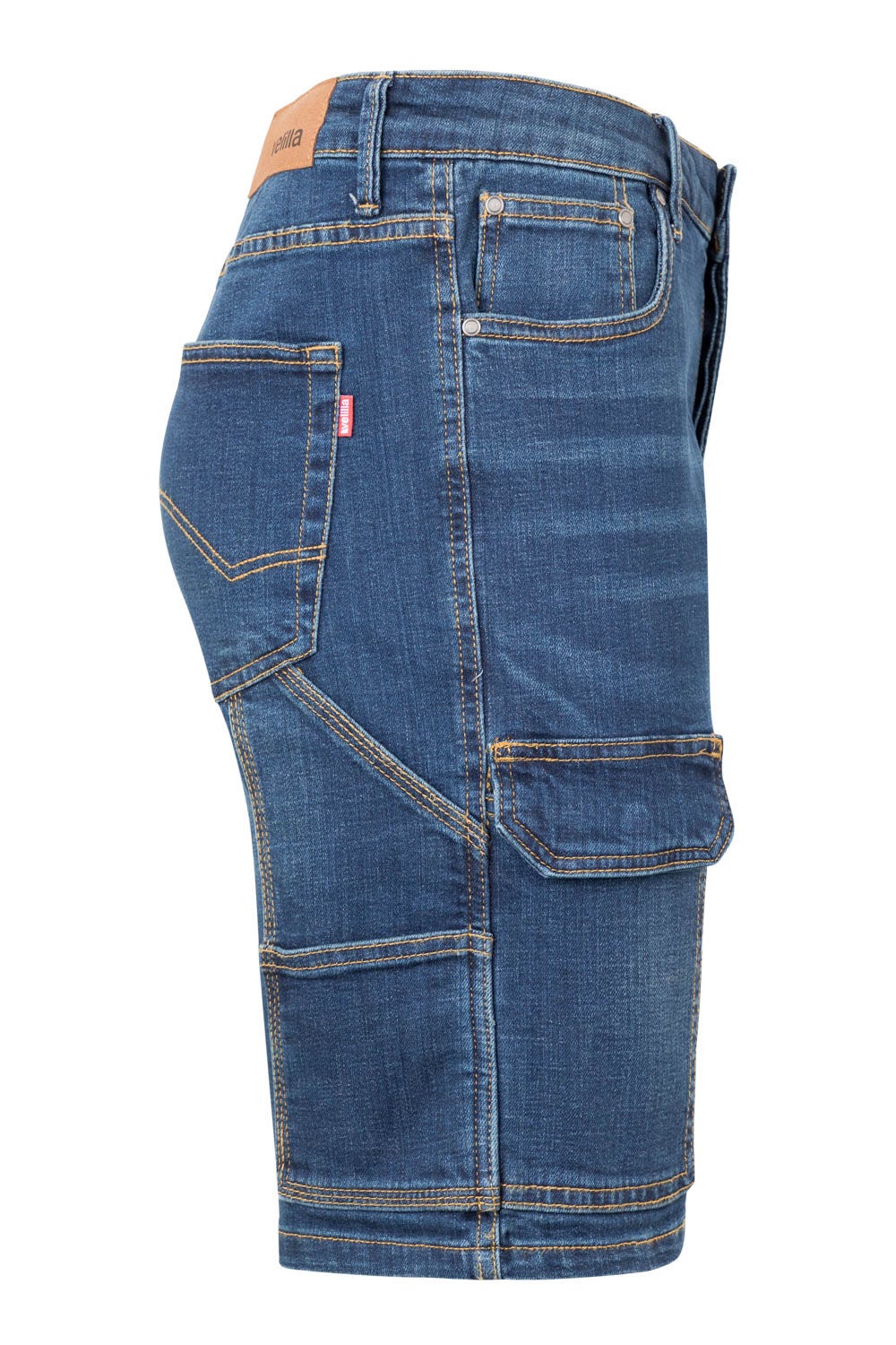 Pantaloni scurti denim 411g 8 buzunare albastru V103017S