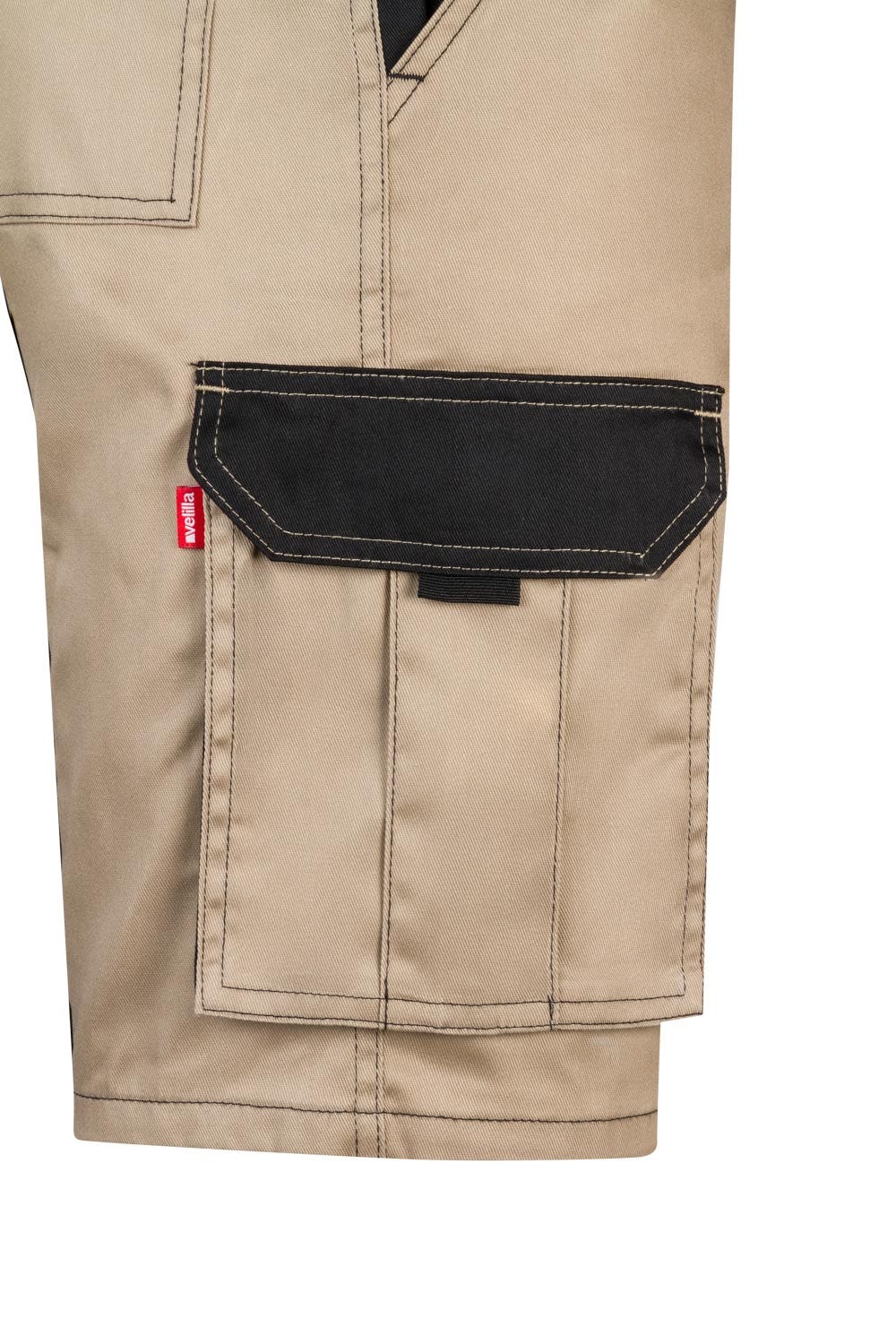 Pantaloni scurti tercot 200g bej nisipiu/negru V103021B