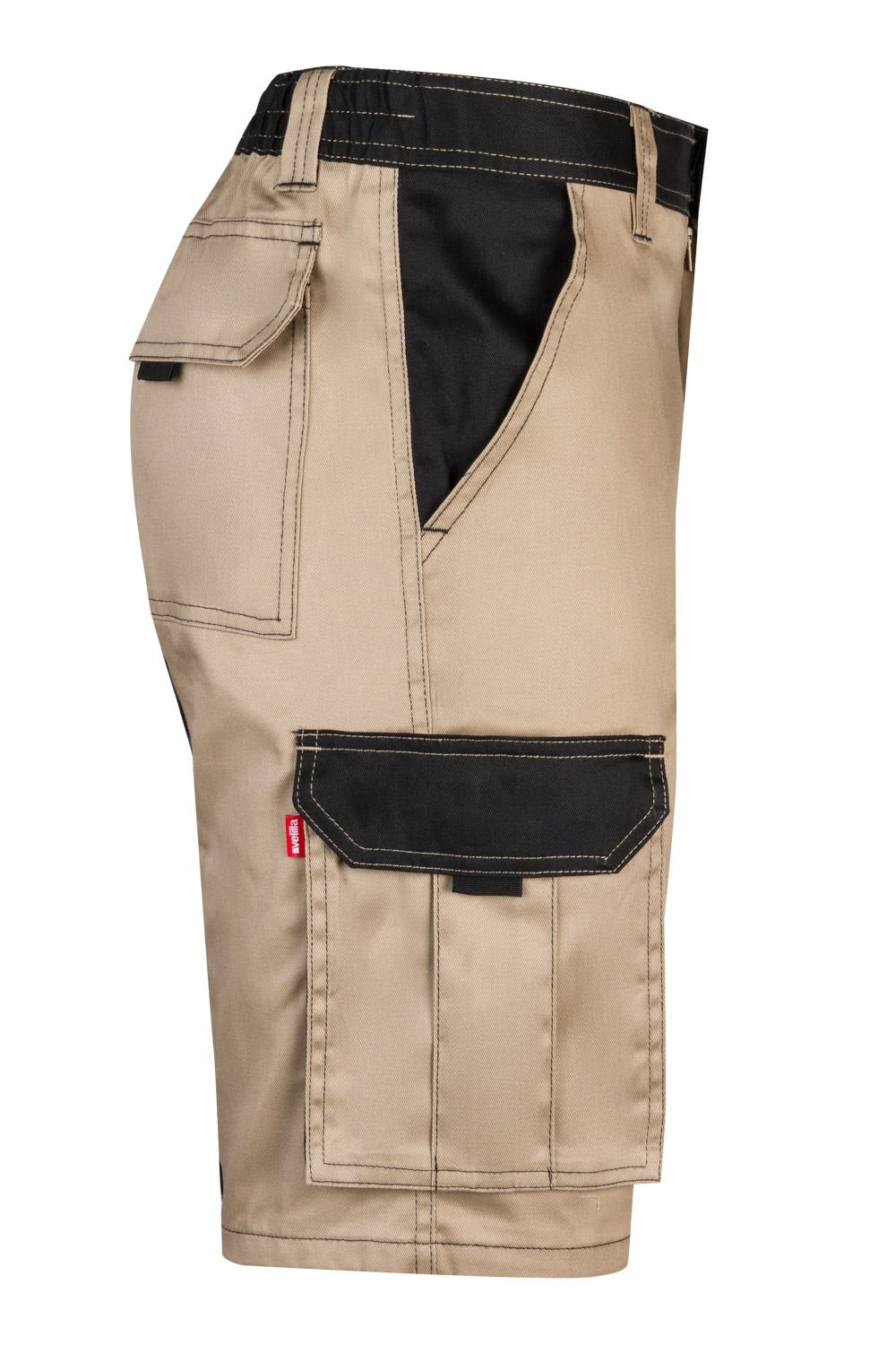 Pantaloni scurti tercot 200g bej nisipiu/negru V103021B