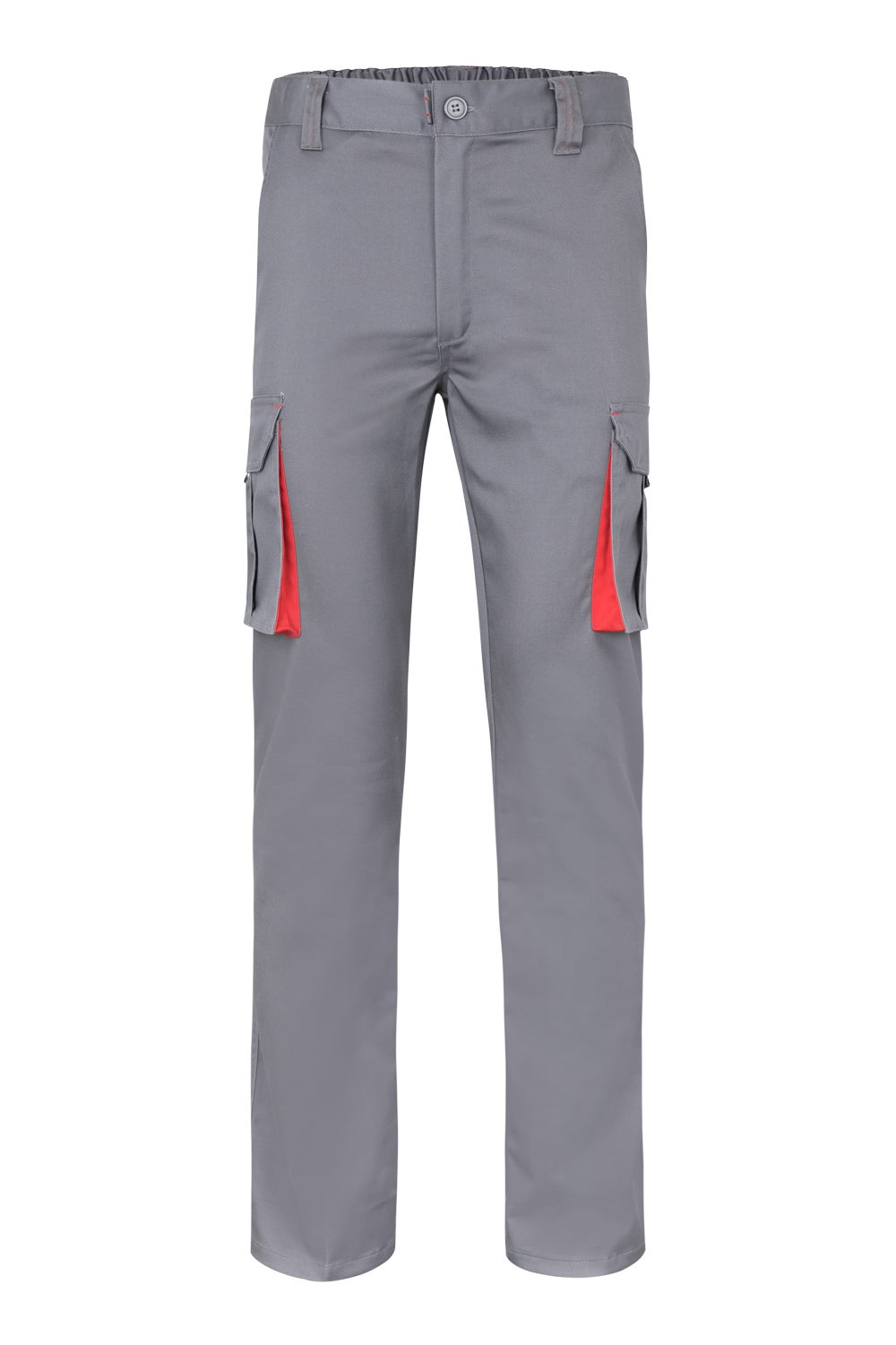 Pantaloni stretch 240g gri/rosu V103024S