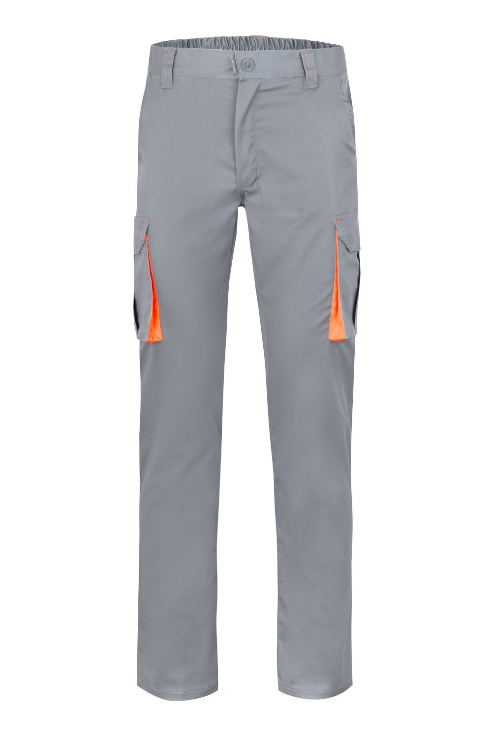 Pantaloni stretch 240g gri/portocaliu V103024S