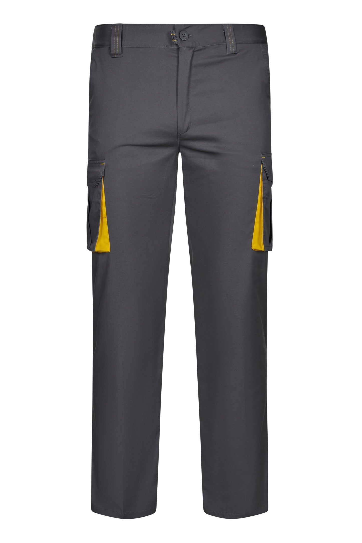 Pantaloni stretch 240g gri/galben V103024S
