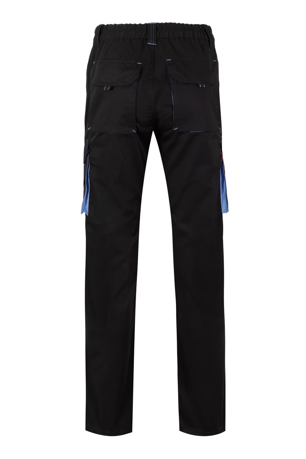 Pantaloni stretch 240g negru/albastru celest V103024S