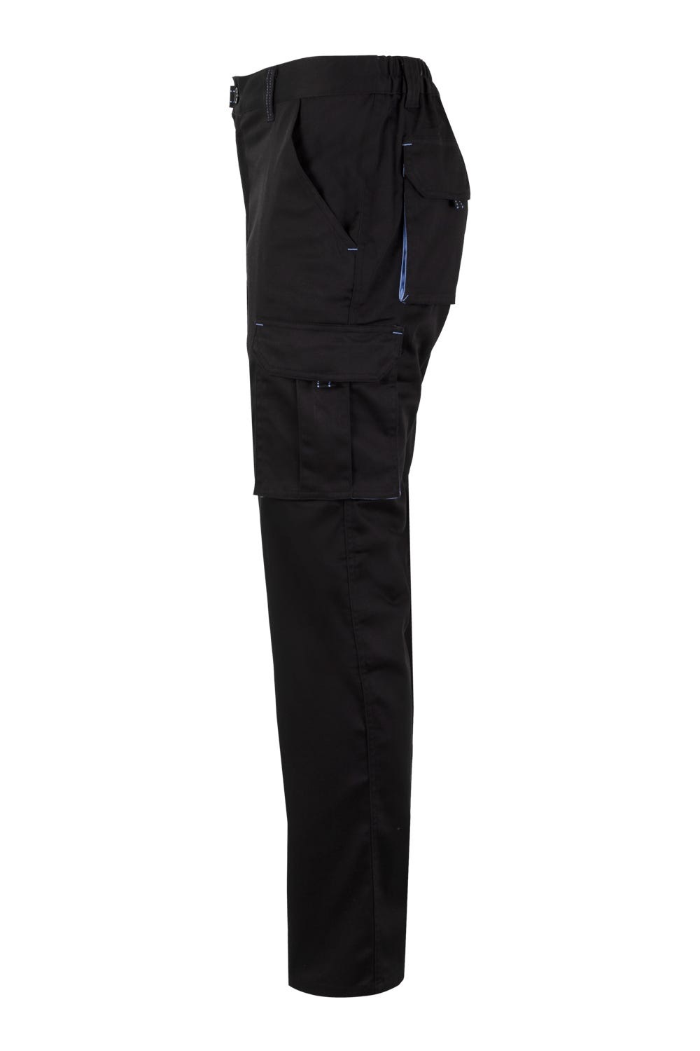 Pantaloni stretch 240g negru/albastru celest V103024S