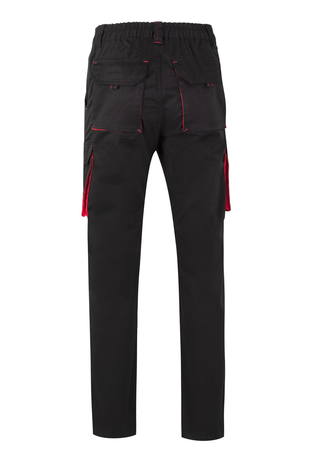 Pantaloni stretch 240g negru/rosu V103024S