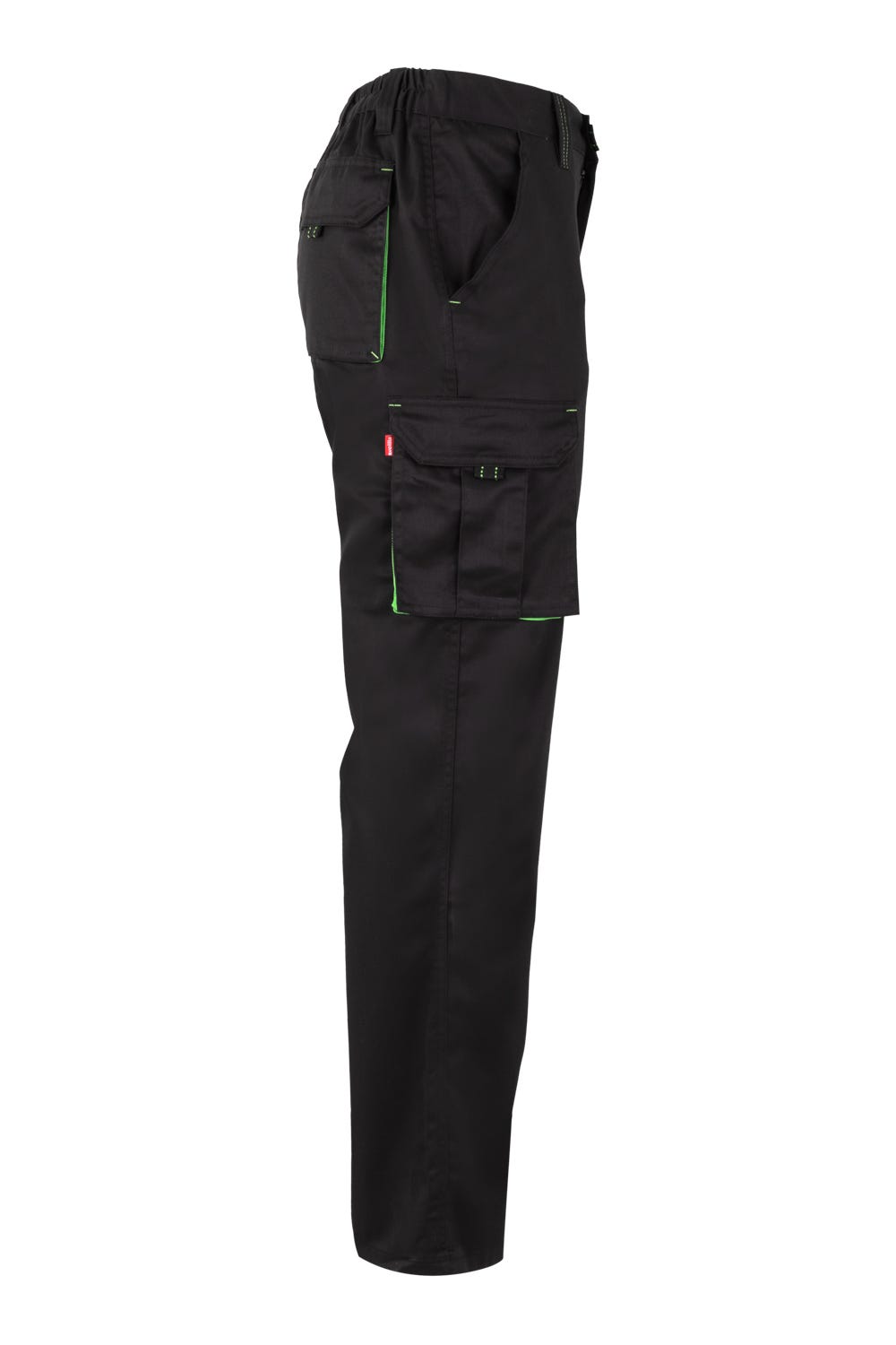Pantaloni stretch 240g negru/verde lime V103024S