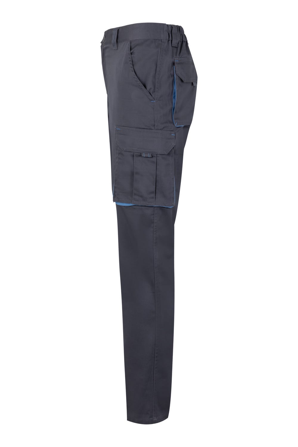 Pantaloni stretch 240g gri/albastru celest V103024S