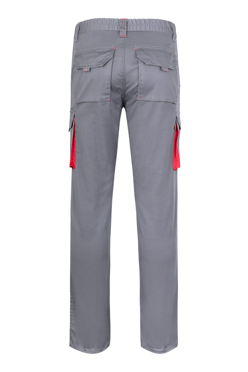 Pantaloni stretch 240g gri/rosu V103024S