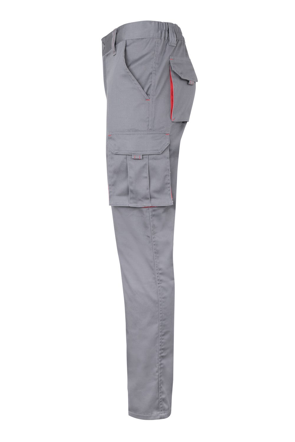 Pantaloni stretch 240g gri/rosu V103024S