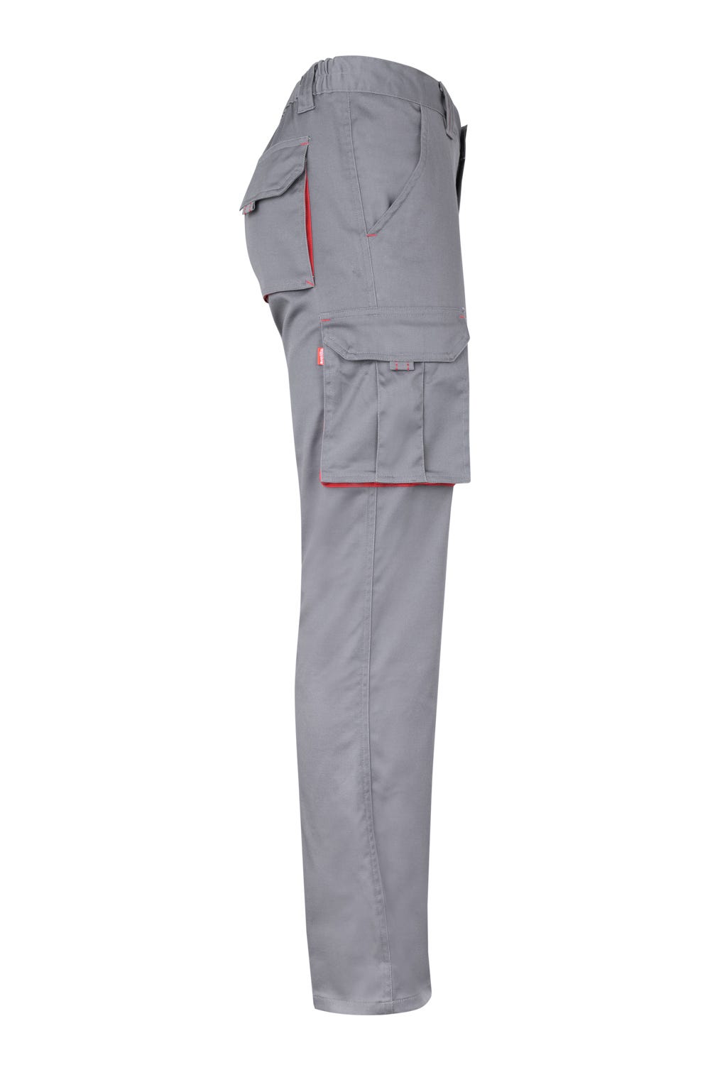 Pantaloni stretch 240g gri/rosu V103024S