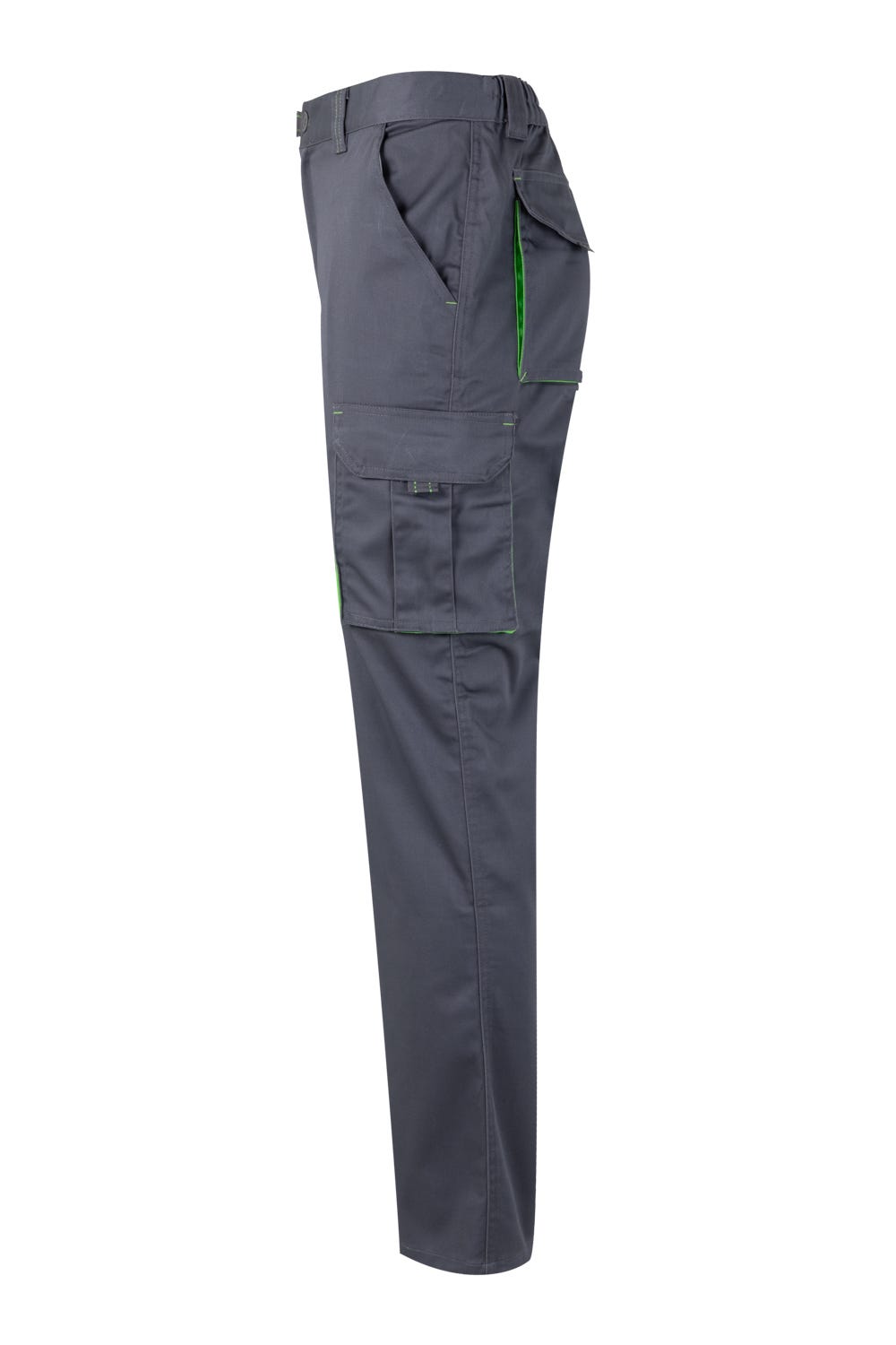 Pantaloni stretch 240g gri/verde lime V103024S