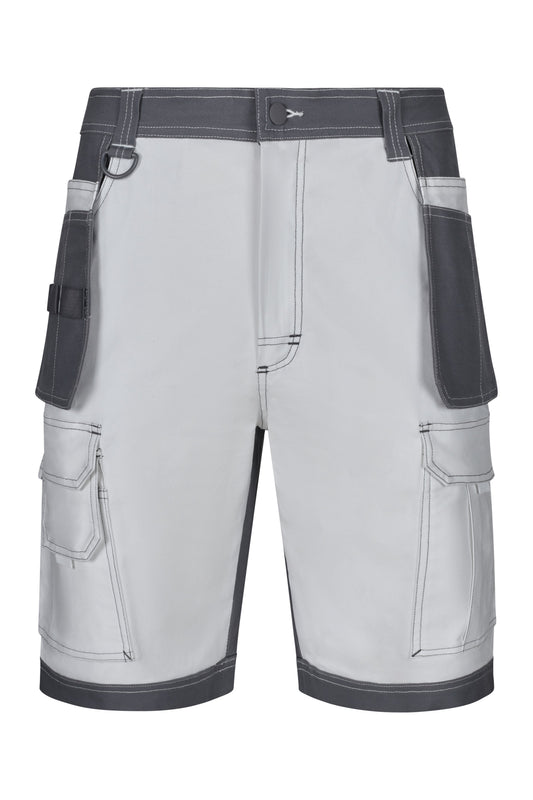 Pantaloni scurti panza stretch 240g alb/gri V103029S
