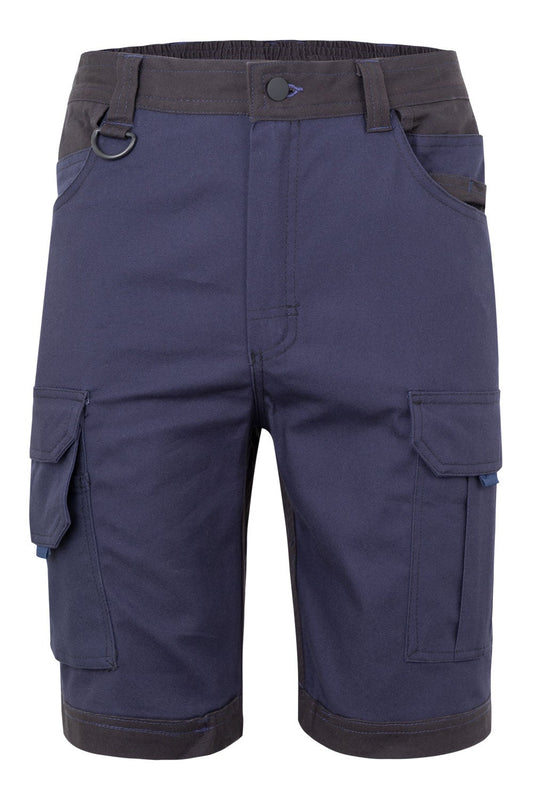 Pantaloni scurti panza stretch 240g albastru marin/negru V103029S