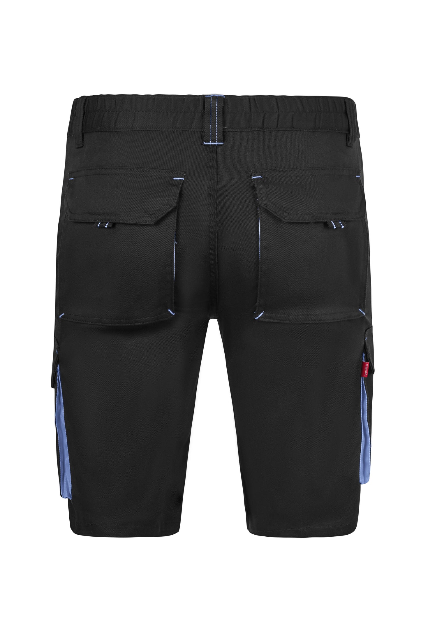Pantaloni scurti bicolori negru/albastru celest V103034S