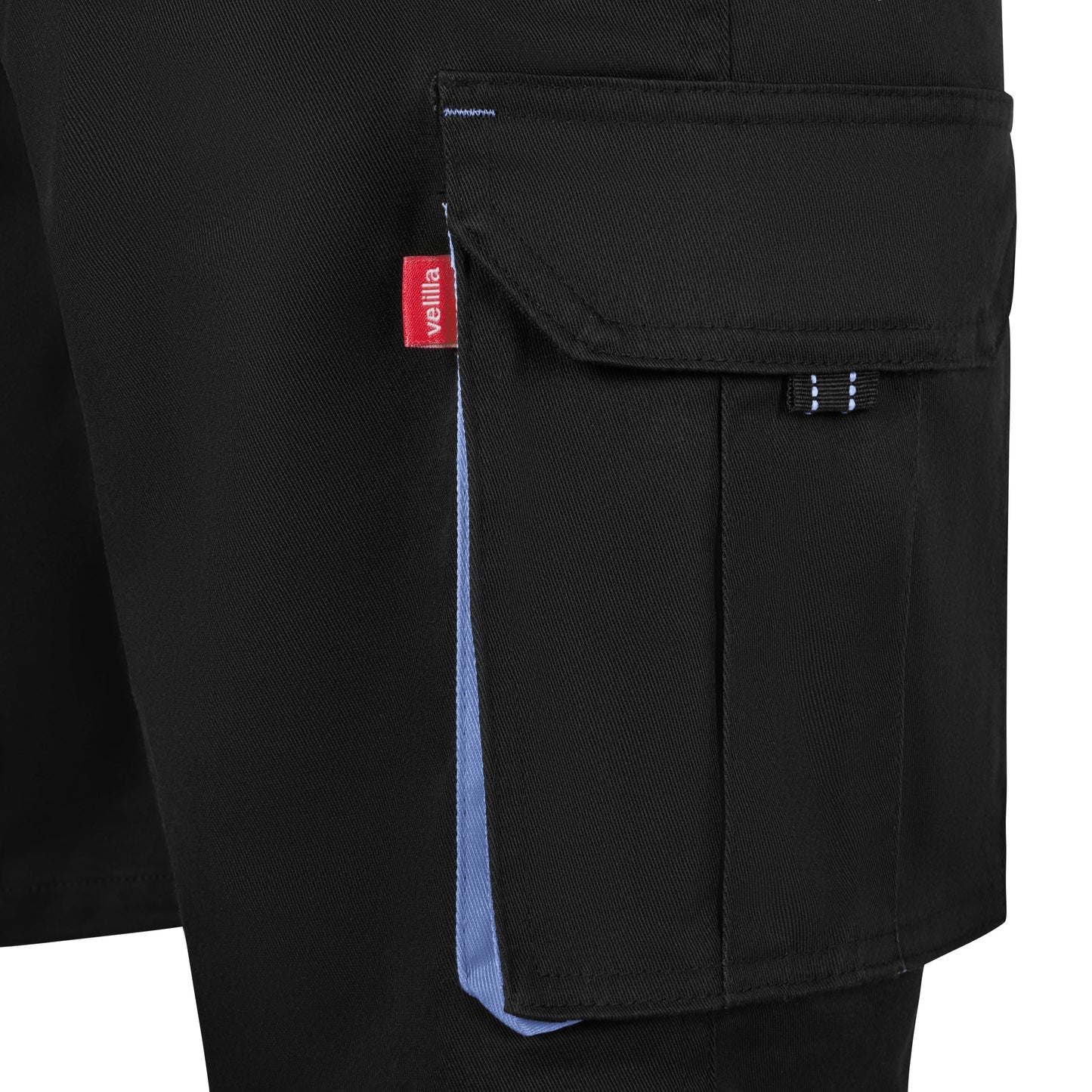 Pantaloni scurti bicolori negru/albastru celest V103034S