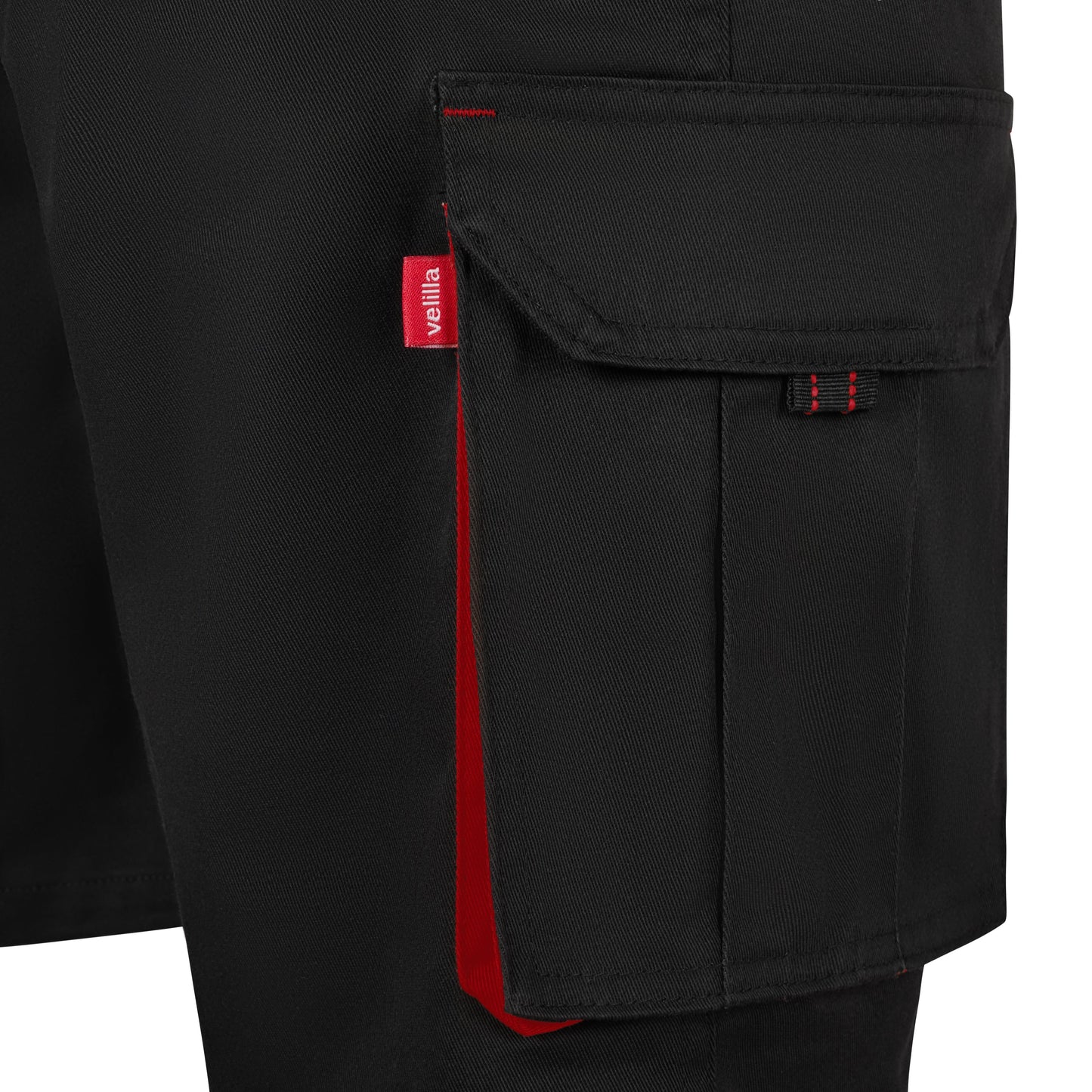Pantaloni scurti bicolori negru/rosu V103034S