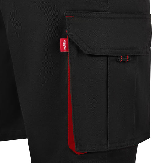 Pantaloni scurti bicolori negru/rosu V103034S
