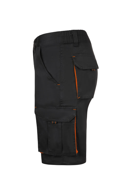 Pantaloni scurti bicolori negru/portocaliu V103034S