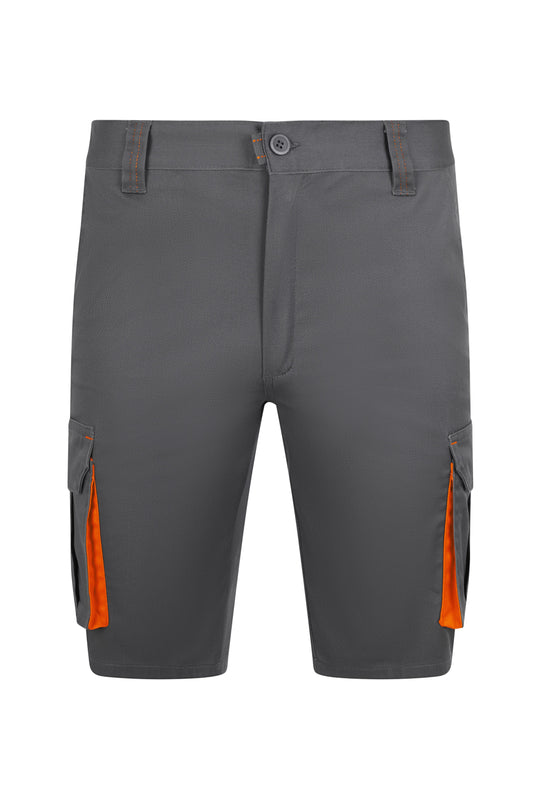 Pantaloni scurti bicolori gri/portocaliu V103034S