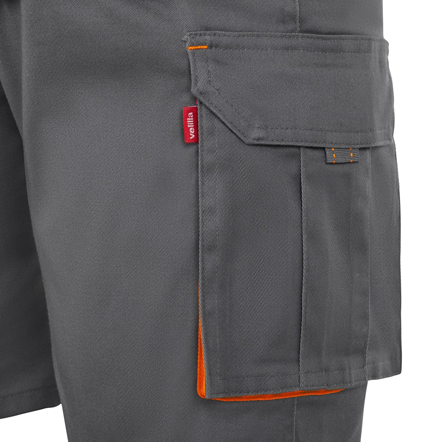 Pantaloni scurti bicolori gri/portocaliu V103034S