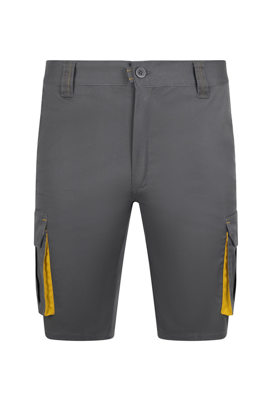 Pantaloni scurti bicolori gri/galben V103034S