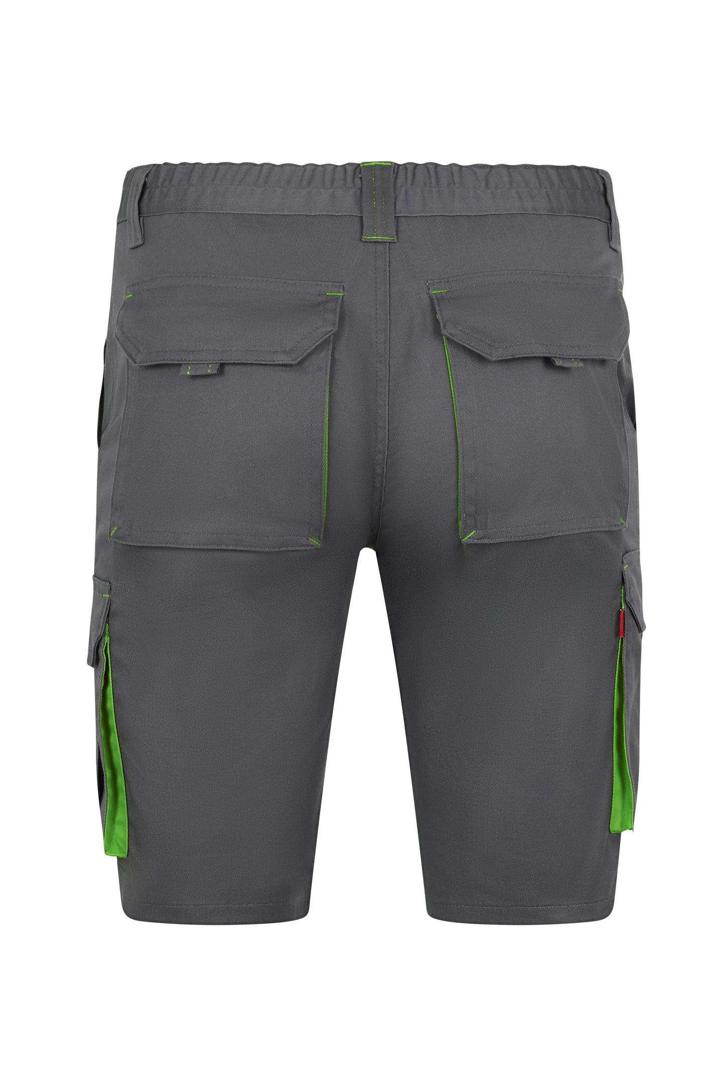 Pantaloni scurti bicolori gri/verde lime V103034S