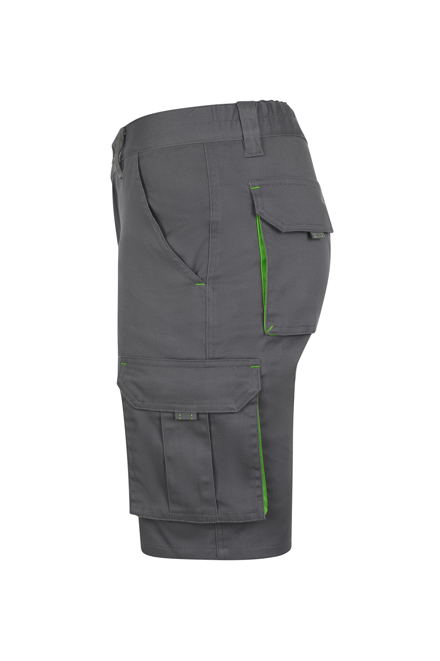 Pantaloni scurti bicolori gri/verde lime V103034S