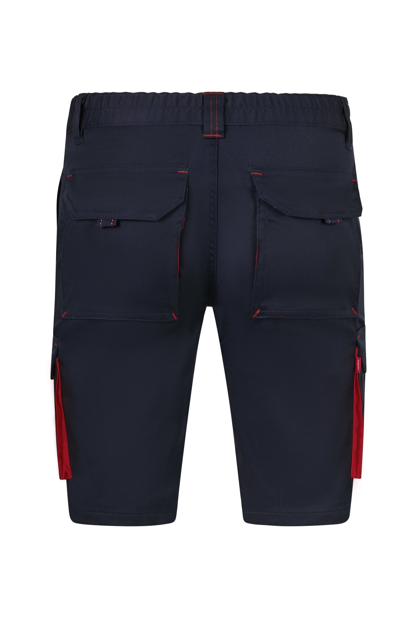 Pantaloni scurti bicolori albastru marin/rosu V103034S